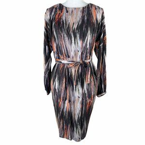 Marimekko abstract print long sleeves shift dress Sz XS - S fall pullover